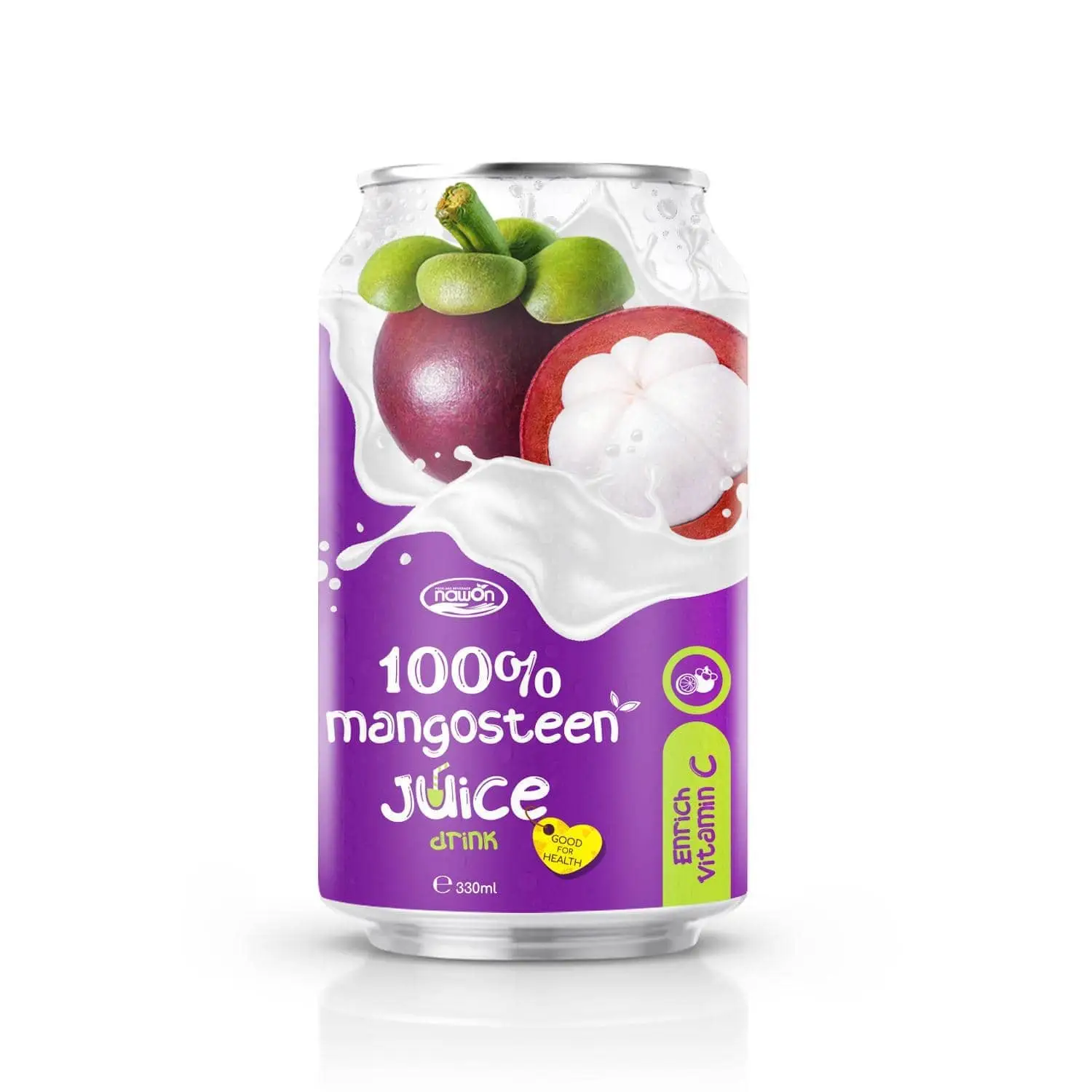 100% Mangosteen Juice Drink 330ml Can by Nawon Beverage Wholesale Supplier 100% Mango juice, not come from concentrate from Vietnam
