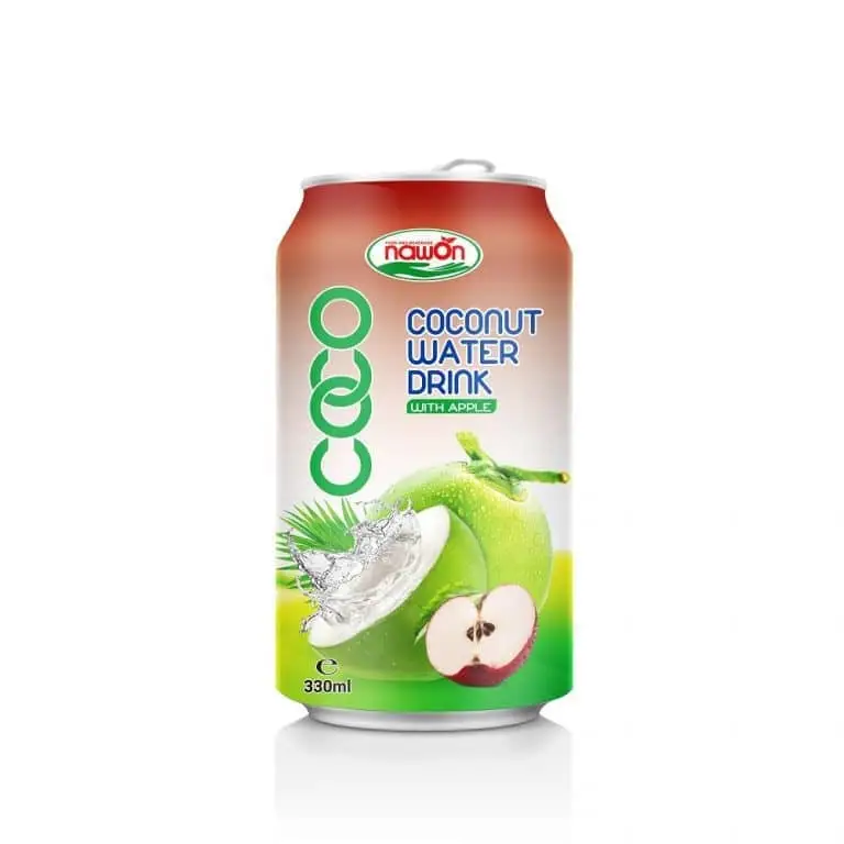 Private Label 330ml Coconut Water With Apple Flavor Premium Soft Drink OEM ODM Beverage Manufacturer