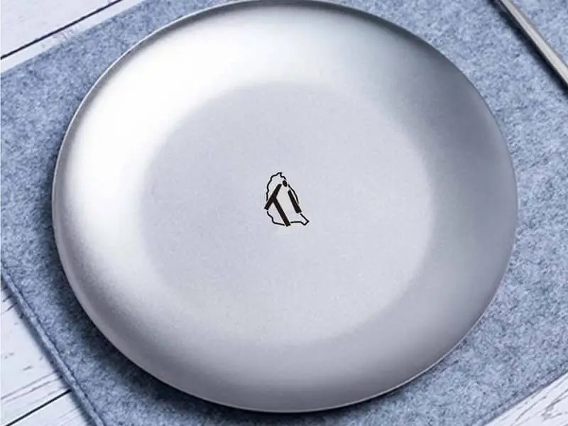 Ultra-Light Titanium Shallow Food Plate