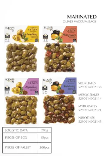 Marinated Olive Vaccum Bags