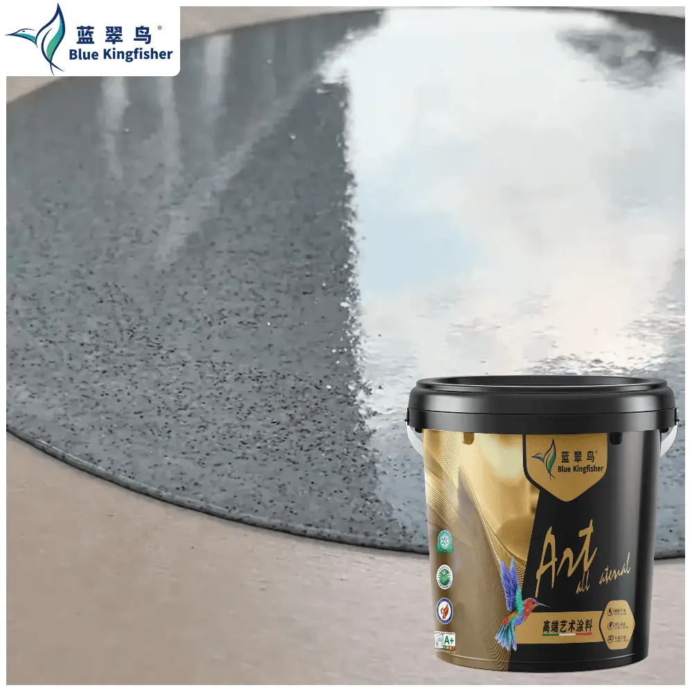 Epoxy colored sand floor paint is suitable for houses, yards and garage floors. Blue Kingfisher manufacturer wholesale