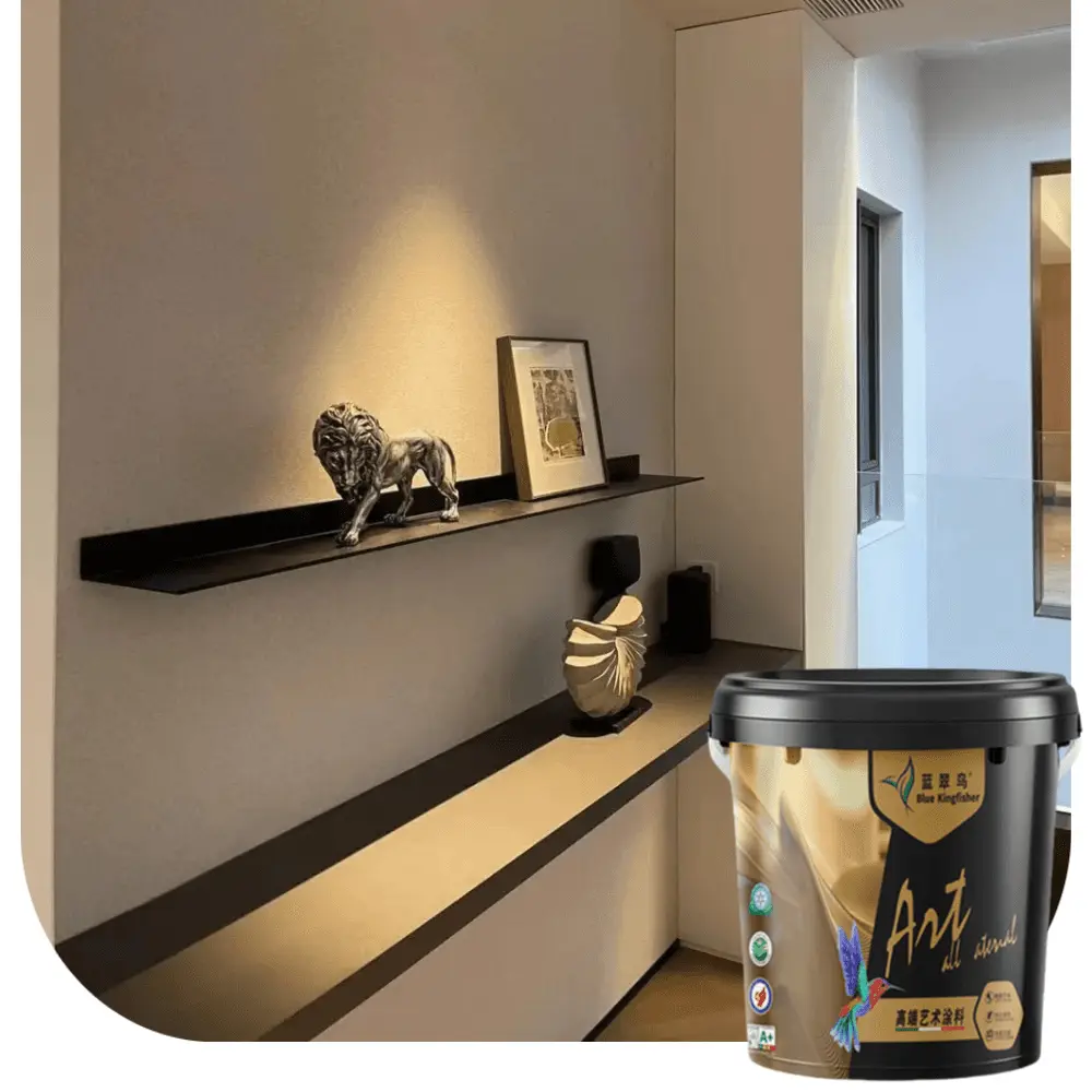 Wall texture paint, building decoration materials, simple style, blue kingfisher manufacturer wholesale