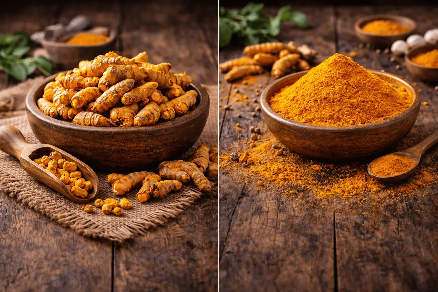 Turmeric - Raw / Powder / Fingers / Organic