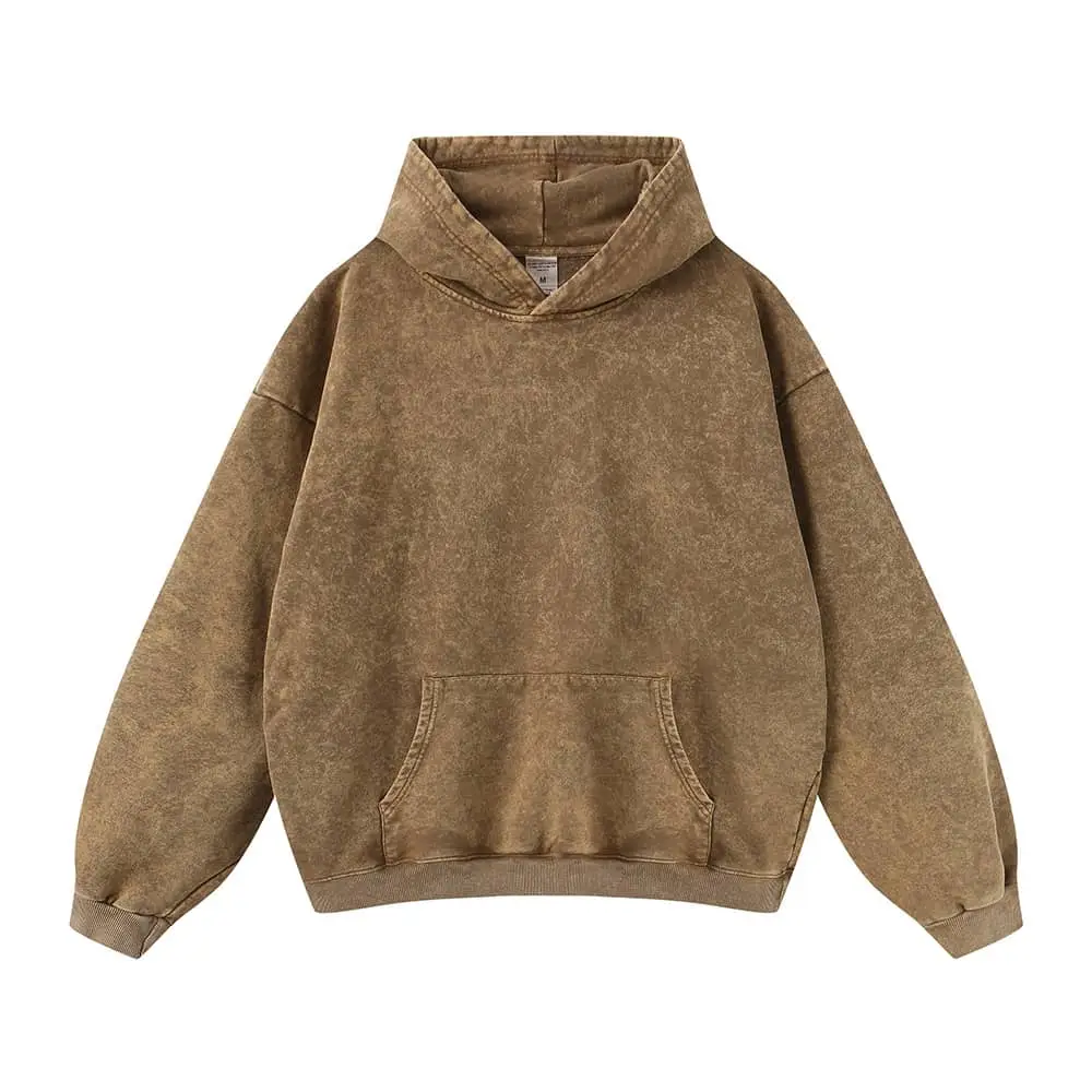 Batik Retro Wash Heavy Weight 420 GSM 100% Cotton French Terry Sweatshirt Vintage Hoodies Unisex Trendy Street Wear