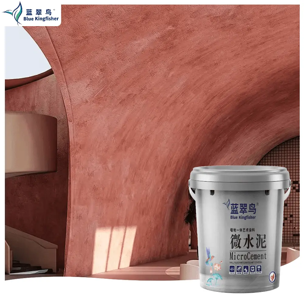 Blue Kingfisher Micro Cement | Engineering-Grade Stability · Ideal for Large Seamless Areas