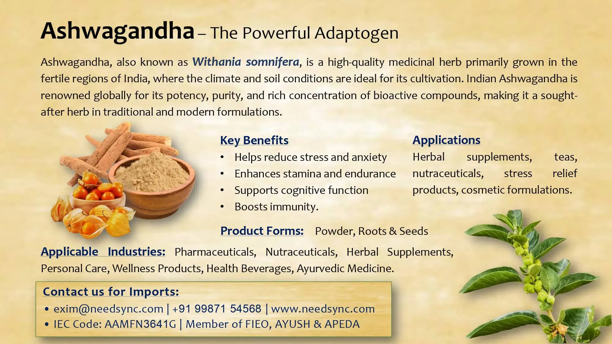 Ashwagandha Powder & Roots