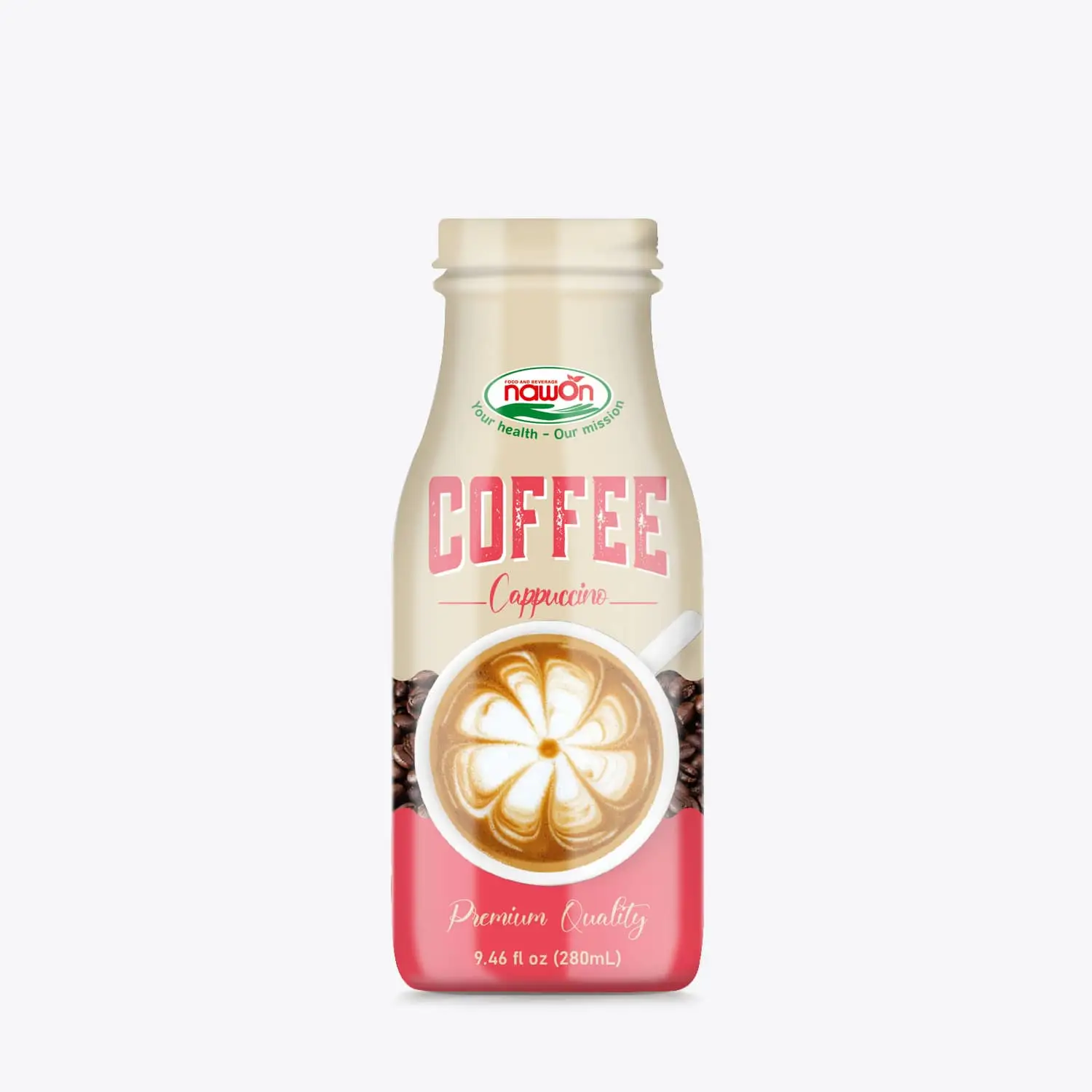 Glass Bottle 280ml Nawon Cappuccino Coffee Drink Wholesale Price OEM ODM from Viet Nam Manufacturer