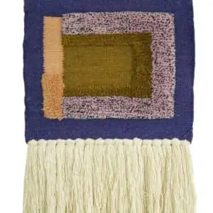 Artisanal Geometry Textured Fiber Wall Art