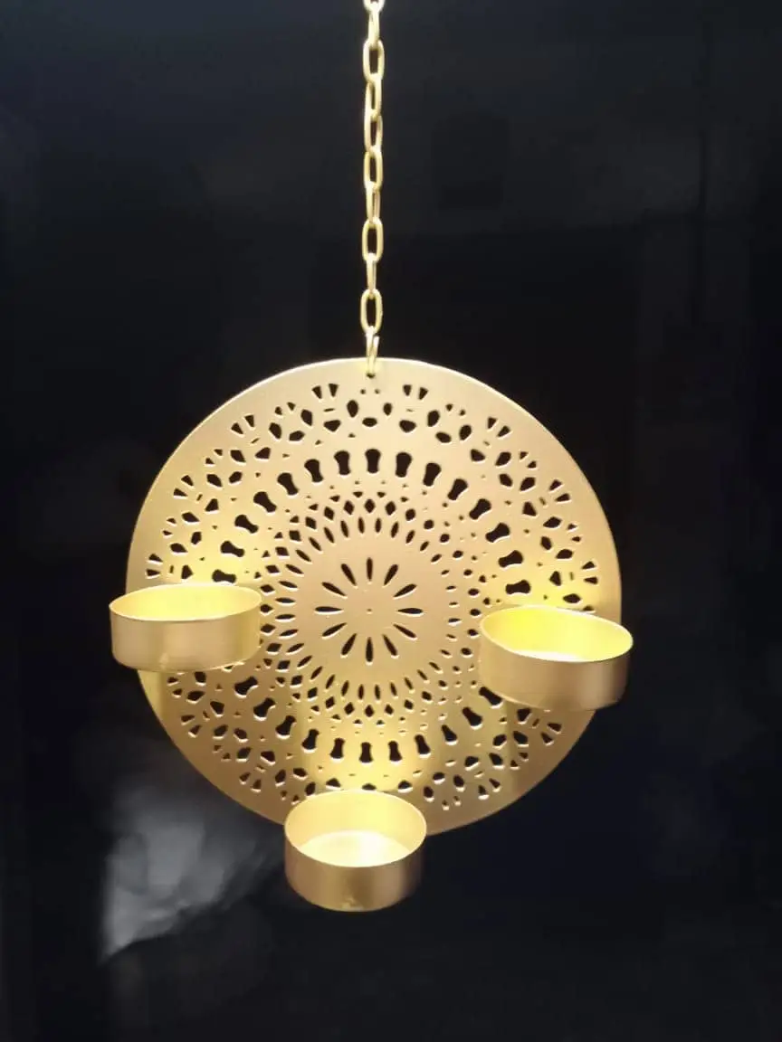 Exclusive Hanging Etched Flower T-Light