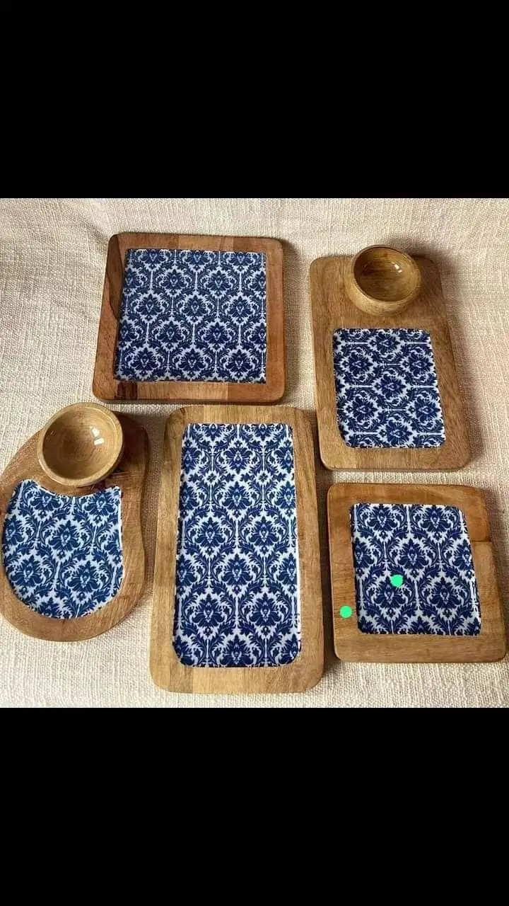 Wooden Tray and Bowl