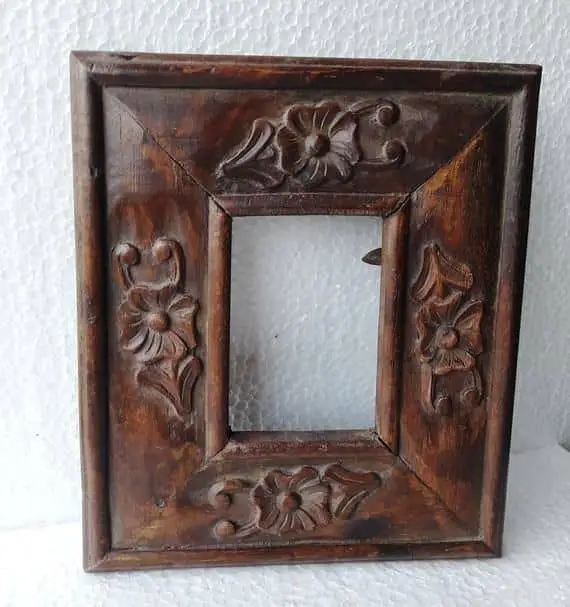 Photo frame natural wooden