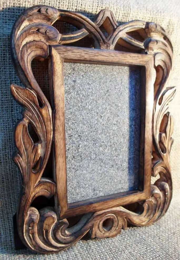 Photo frame natural wooden