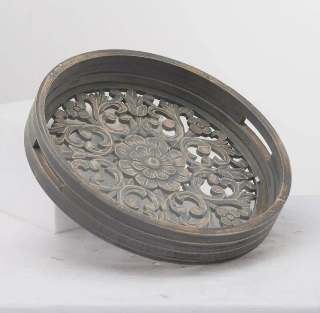 Wooden KARVING design trays