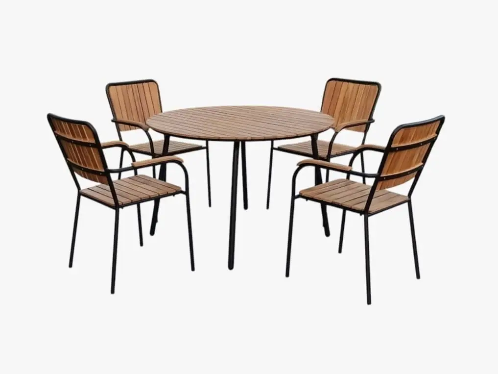 FOSAN DINING SET 5PCS WITH ROUND TABLE D110CM (2516126)