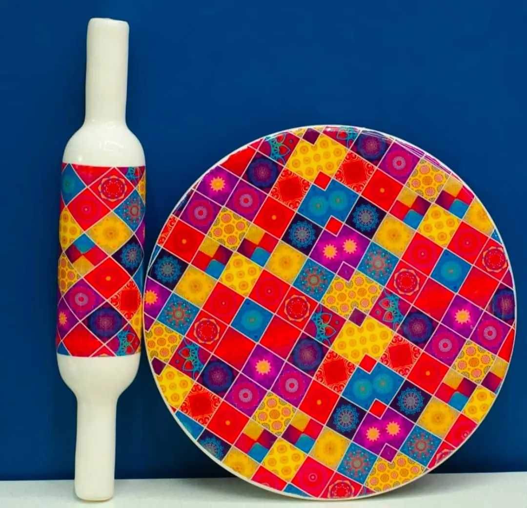 chapatti rolling pin and board