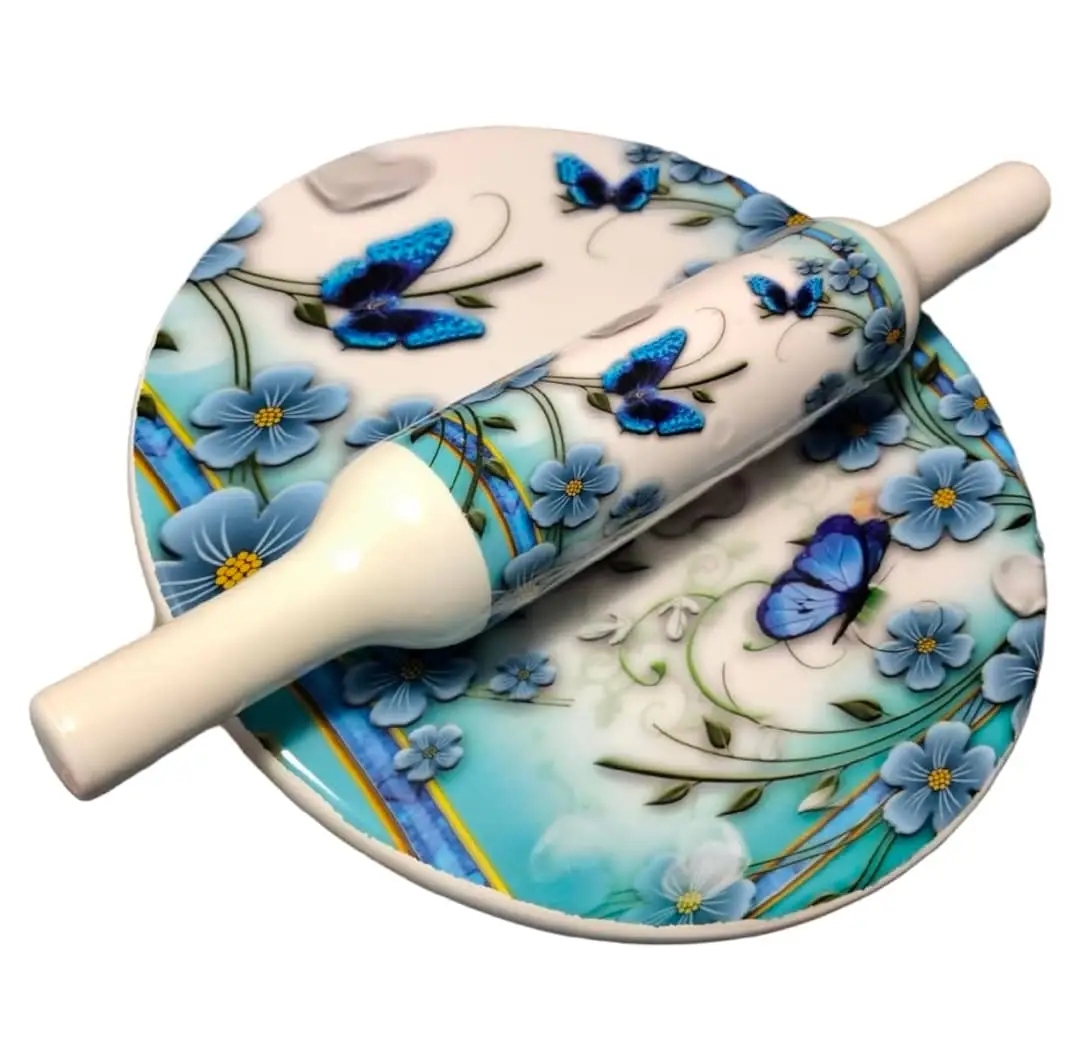 chapatti rolling pin and board