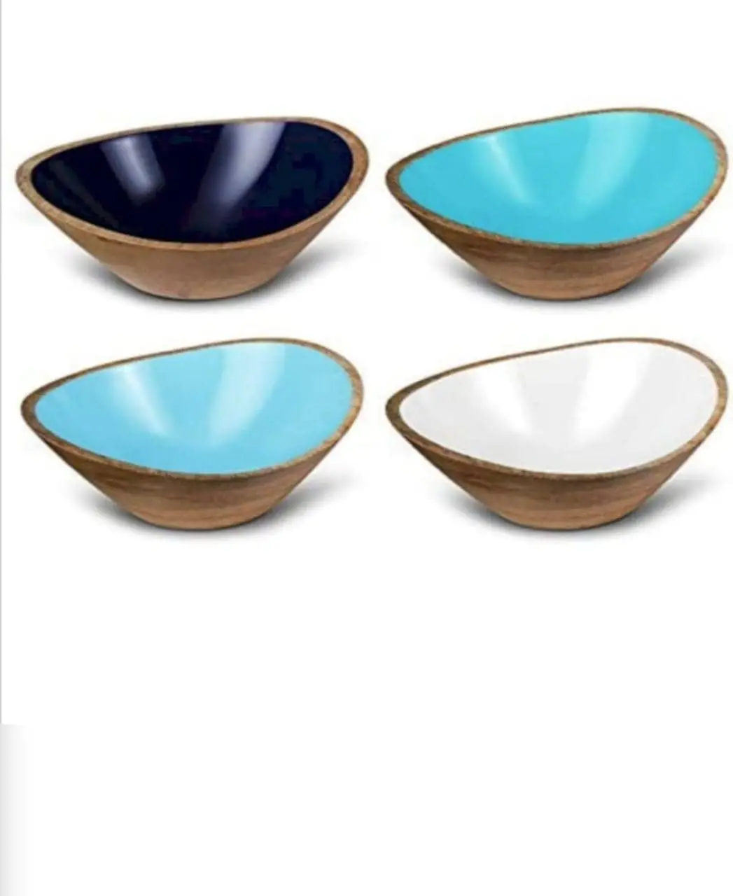 PRINTED WOODEN BOWL / SARVING