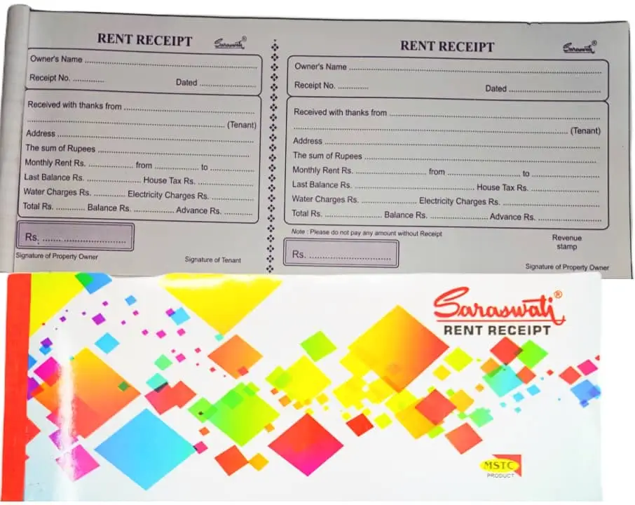 Rent receipt book