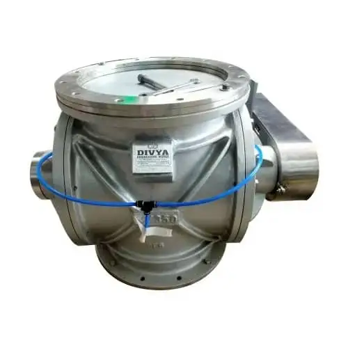 Rotary Air Lock Valve - Stainless Steel, Customizable Size | Galvanized Surface, Industrial Water Media Usage, Durable And Reliable