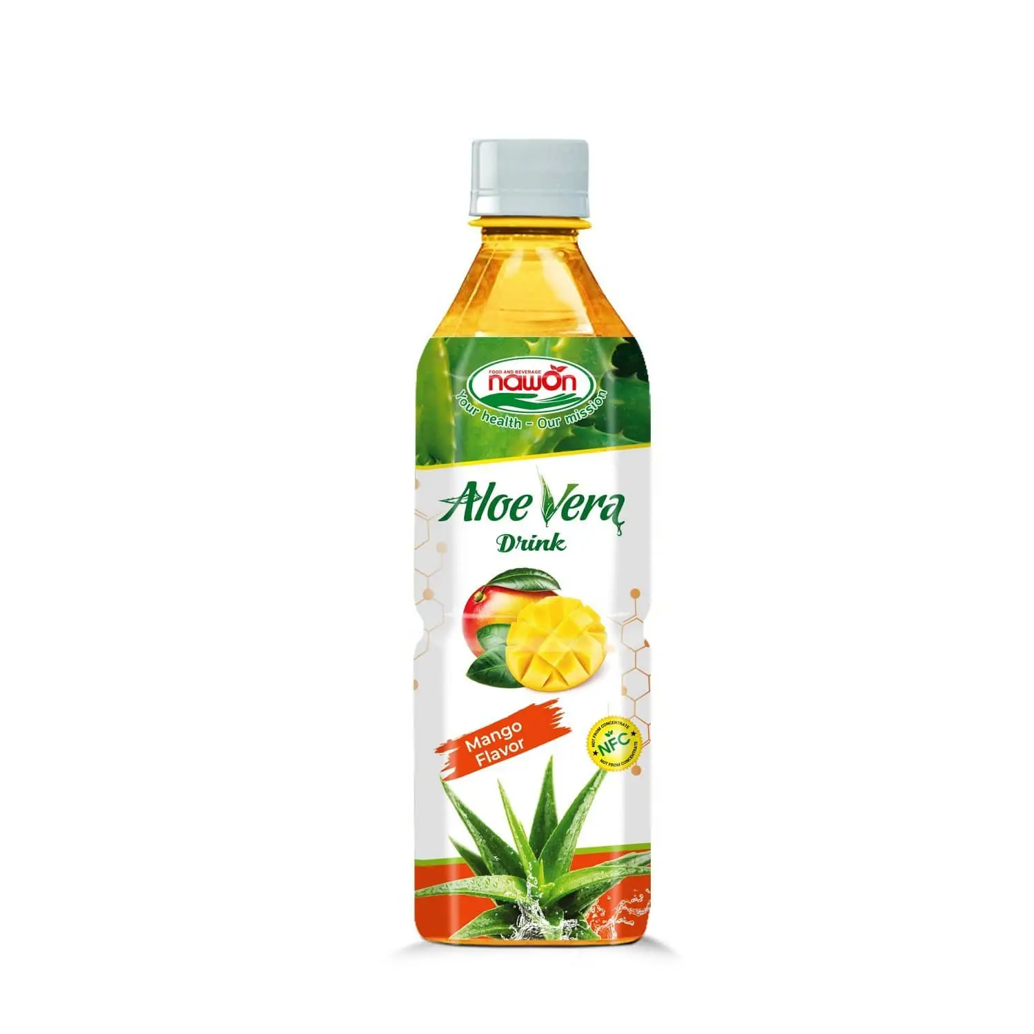 OEM/ODM 500ml Aloe Vera Drink With Mango Flavor NFC Soft Drink Wholesale Price Beverage Manufacturer