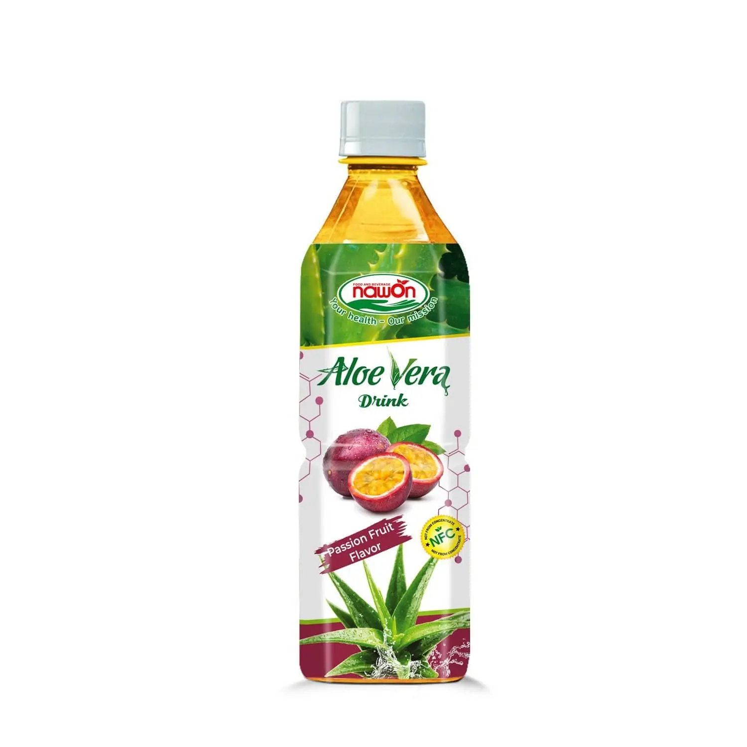 500ml Aloe Vera Drink With Passion Fruit Flavor Not From Concentrate Best Soft Drink Wholesale Price OEM/ODM Beverage Manufacturer