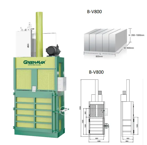 GREENMAX Vertical Baler B-V800