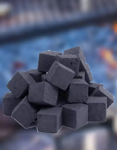 Coconut shell charcoal briquettes