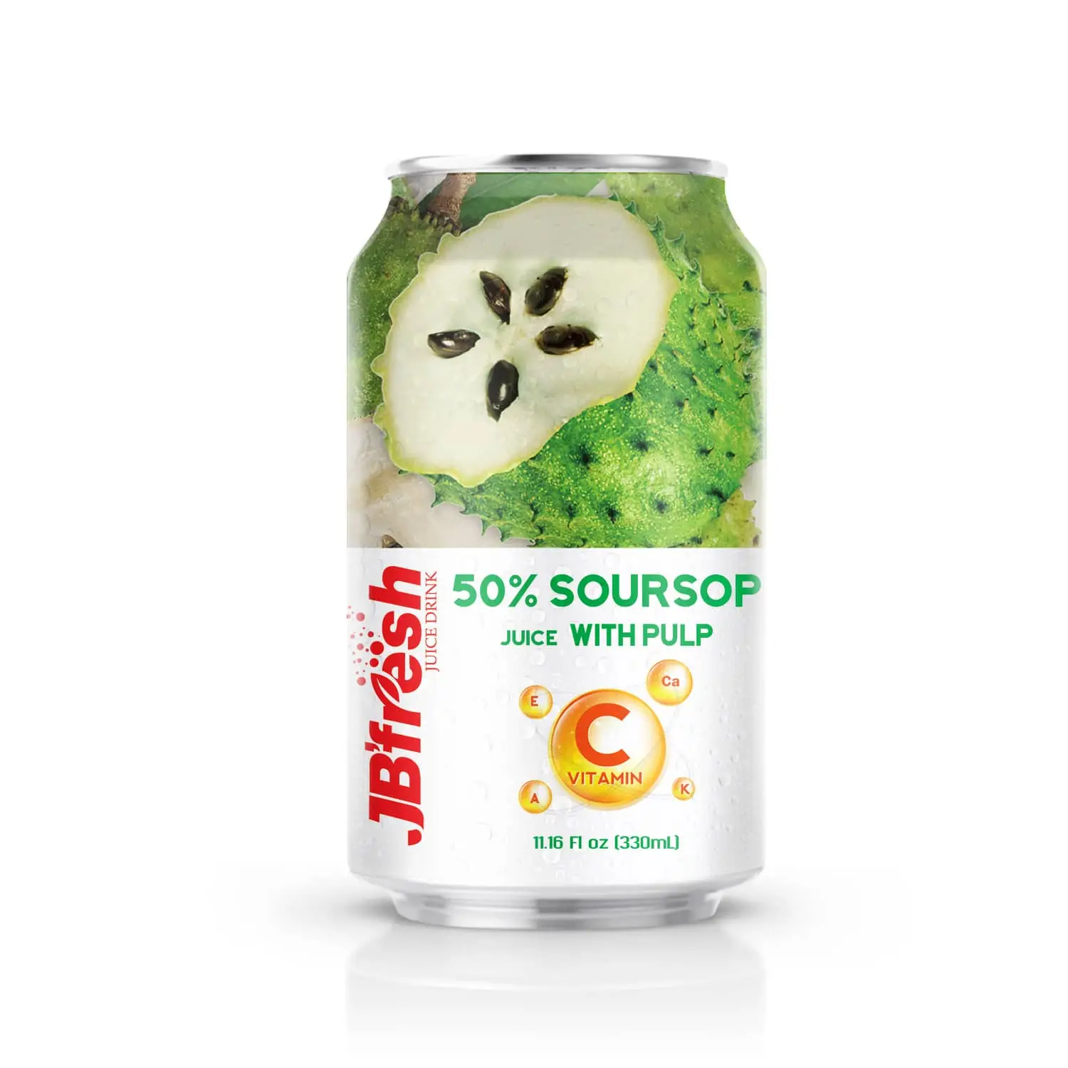 JB'Fresh 50% Soursop Juice Drink 330ml Best Soft Drink Wholesale Price OEM ODM by Nawon Beverage Supplier
